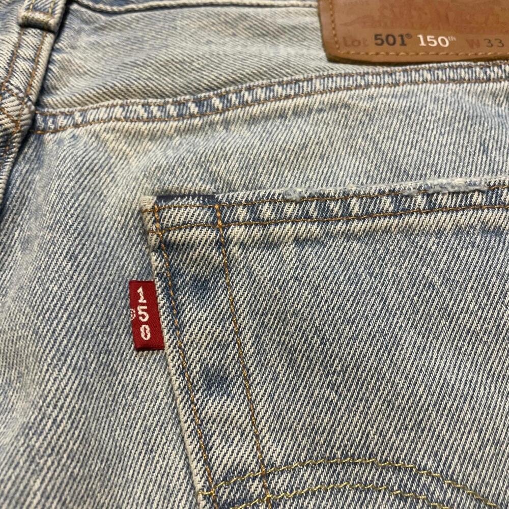 Levi’s 501 150th Anniversary Premium Patch Denim Jeans Men's Size 33x32 - Picture 6 of 6